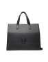 Trussardi Дамска чанта Mia Tote Md Pubble+Logo Patch 75B01176 Черен - Pepit.bg