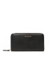 Trussardi Голям дамски портфейл Metal Plate Zip 75W00350 Черен - Pepit.bg