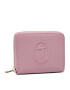 Trussardi Малък дамски портфейл Iris Zip Around 75W00331 Розов - Pepit.bg