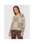 Trussardi Пуловер Chequerboard 56M00461 Бежов Relaxed Fit - Pepit.bg