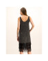 TWINSET Коктейлна рокля 192TP2461 Черен Regular Fit - Pepit.bg