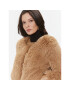 TWINSET Кожено палто 232TT2021 Кафяв Regular Fit - Pepit.bg