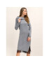 TWINSET Плетена рокля 192TT3091 Сив Regular Fit - Pepit.bg