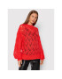 TWINSET Пуловер 212TT338 Червен Relaxed Fit - Pepit.bg