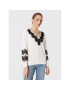 TWINSET Пуловер 231TP3230 Бял Relaxed Fit - Pepit.bg