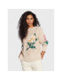 TWINSET Пуловер 231TP3461 Бежов Relaxed Fit - Pepit.bg