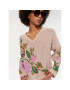 TWINSET Пуловер 232TP3680 Бежов Loose Fit - Pepit.bg