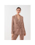 TWINSET Сако 232TP2751 Кафяв Regular Fit - Pepit.bg