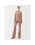 TWINSET Сако 232TP2751 Кафяв Regular Fit - Pepit.bg