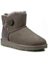 Ugg Апрески W Mini Bailey Button II 1016422 Сив - Pepit.bg