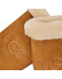 Ugg Дамски ръкавици Sheepskin Embroider Mitten 20932 Кафяв - Pepit.bg