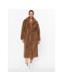 Ugg Кожено палто Alesandra 1149930 Кафяв Oversize - Pepit.bg