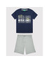 United Colors Of Benetton Комплект тишърт и панталонки 3096CK002 Тъмносин Regular Fit - Pepit.bg