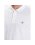 United Colors Of Benetton Тениска с яка и копчета 3089J3179 Бял Regular Fit - Pepit.bg