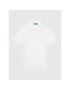 United Colors Of Benetton Тениска с яка и копчета 3089C3091 Бял Regular Fit - Pepit.bg