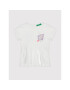 United Colors Of Benetton Тишърт 3096G101I Бял Regular Fit - Pepit.bg