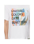 United Colors Of Benetton Тишърт 3BL0D103K Бял Relaxed Fit - Pepit.bg