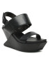 United Nude Сандали Delta Wedge Sandal 104130116 Черен - Pepit.bg