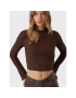 Vero Moda Блуза Hati 10275570 Кафяв Slim Fit - Pepit.bg
