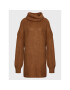 Vero Moda Curve Поло Sayla 10276895 Кафяв Regular Fit - Pepit.bg
