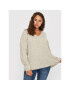 Vero Moda Curve Пуловер Crewlefile 10238344 Бежов Regular Fit - Pepit.bg