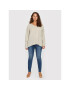 Vero Moda Curve Пуловер Crewlefile 10238344 Бежов Regular Fit - Pepit.bg