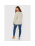 Vero Moda Curve Пуловер Crewlefile 10238344 Бежов Regular Fit - Pepit.bg