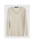 Vero Moda Curve Пуловер Crewlefile 10238344 Бежов Regular Fit - Pepit.bg