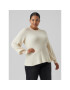 Vero Moda Curve Пуловер Holly 10276871 Екрю Regular Fit - Pepit.bg