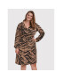 Vero Moda Curve Рокля тип риза Zee 10257513 Кафяв Regular Fit - Pepit.bg