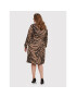 Vero Moda Curve Рокля тип риза Zee 10257513 Кафяв Regular Fit - Pepit.bg