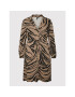 Vero Moda Curve Рокля тип риза Zee 10257513 Кафяв Regular Fit - Pepit.bg