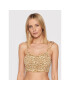 Vero Moda Горнище на бански Frilly 10259763 Кафяв - Pepit.bg