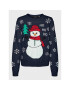 Vero Moda Пуловер Snowman 10272448 Тъмносин Regular Fit - Pepit.bg