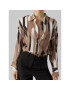 Vero Moda Риза 10295476 Кафяв Regular Fit - Pepit.bg