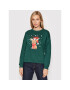 Vero Moda Суитшърт Reindeer 10262925 Зелен Relaxed Fit - Pepit.bg