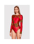Versace Jeans Couture Боди Regalia 72HAM223 Червен Slim Fit - Pepit.bg