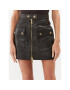 Versace Jeans Couture Кожена пола 75HAEP01 Черен Regular Fit - Pepit.bg