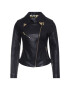 Versace Jeans Couture Кожено яке ECHVA90P Черен Slim Fit - Pepit.bg