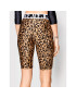 Versace Jeans Couture Спортни шорти Print Leopard 72HAC110 Кафяв Slim Fit - Pepit.bg