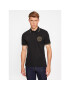 Versace Jeans Couture Тениска с яка и копчета 75GAGT06 Черен Regular Fit - Pepit.bg