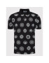 Versace Jeans Couture Тениска с яка и копчета Print Coin 72GAG626 Черен Regular Fit - Pepit.bg