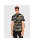 Versace Jeans Couture Тениска с яка и копчета Baroque 73GAG6S0 Черен Regular Fit - Pepit.bg