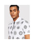 Versace Jeans Couture Тениска с яка и копчета Print Coin 72GAG626 Бял Regular Fit - Pepit.bg