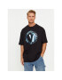 Versace Jeans Couture Тишърт 75GAHF05 Черен Oversize - Pepit.bg