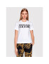 Versace Jeans Couture Тишърт Logo Rubber 72HAHT02 Бял Regular Fit - Pepit.bg