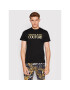 Versace Jeans Couture Тишърт Thick Foil 73GAHT01 Черен Regular Fit - Pepit.bg