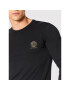 Versace Тениска с дълъг ръкав Girocollo AUU01007 Черен Regular Fit - Pepit.bg