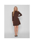 Vila Плетена рокля Comfy 14087511 Кафяв Regular Fit - Pepit.bg