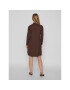 Vila Плетена рокля Comfy 14087511 Кафяв Regular Fit - Pepit.bg
